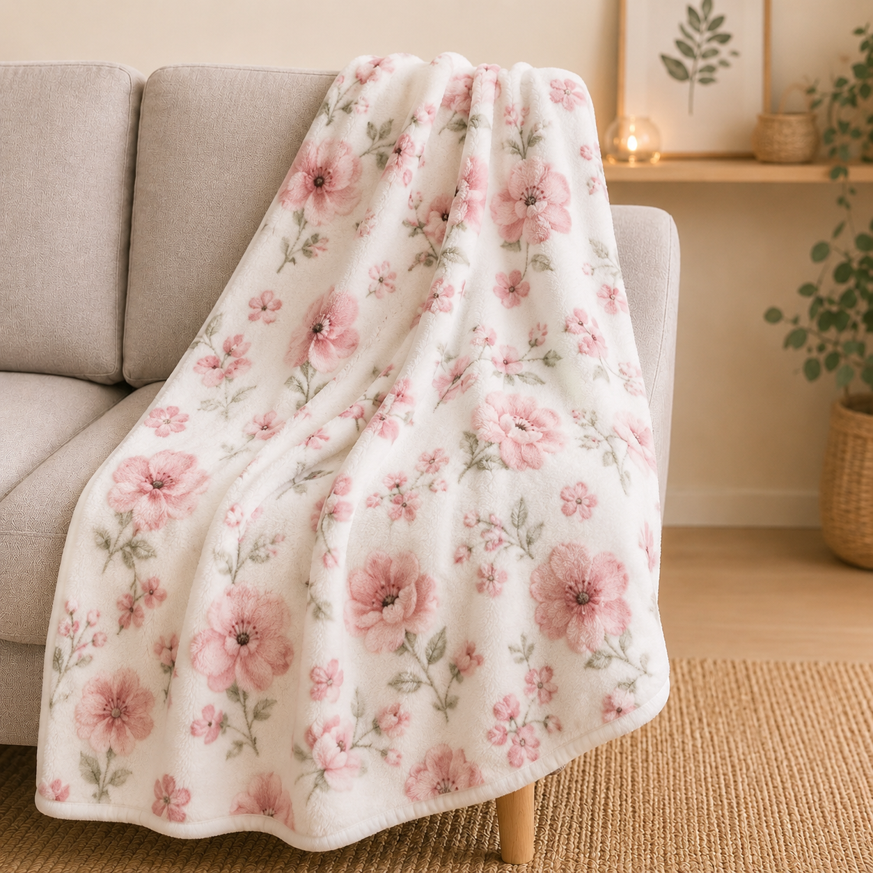 02d76b0c-e3f3-4bf9-a2cc-ba9401575934 Manta polar 1m por 70cm - diseños flores - Imagen 1