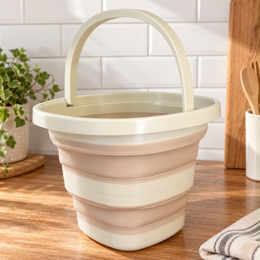 Balde plegable Beige 10L