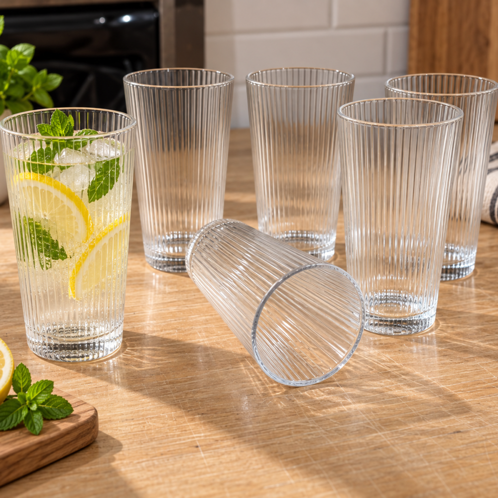 Set de vasos cónico - diseño rayas