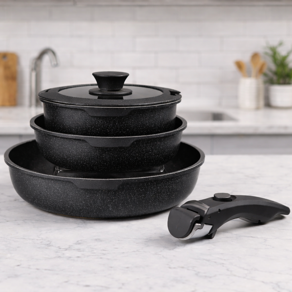 70b09b54-1ebb-4ae1-84b5-4861065985dd Ollas con mango desmontable 5 piezas NEGRA - Imagen 1