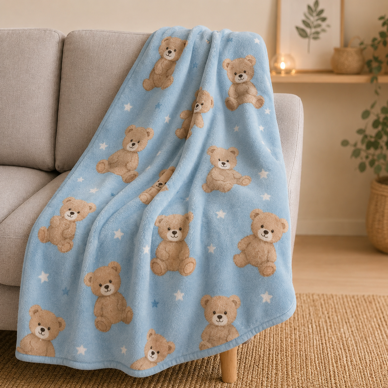 7b894894-e8c1-4d98-a46e-7f495a039370-2 Manta polar 1m por 70cm - diseños Ositos - Imagen 1