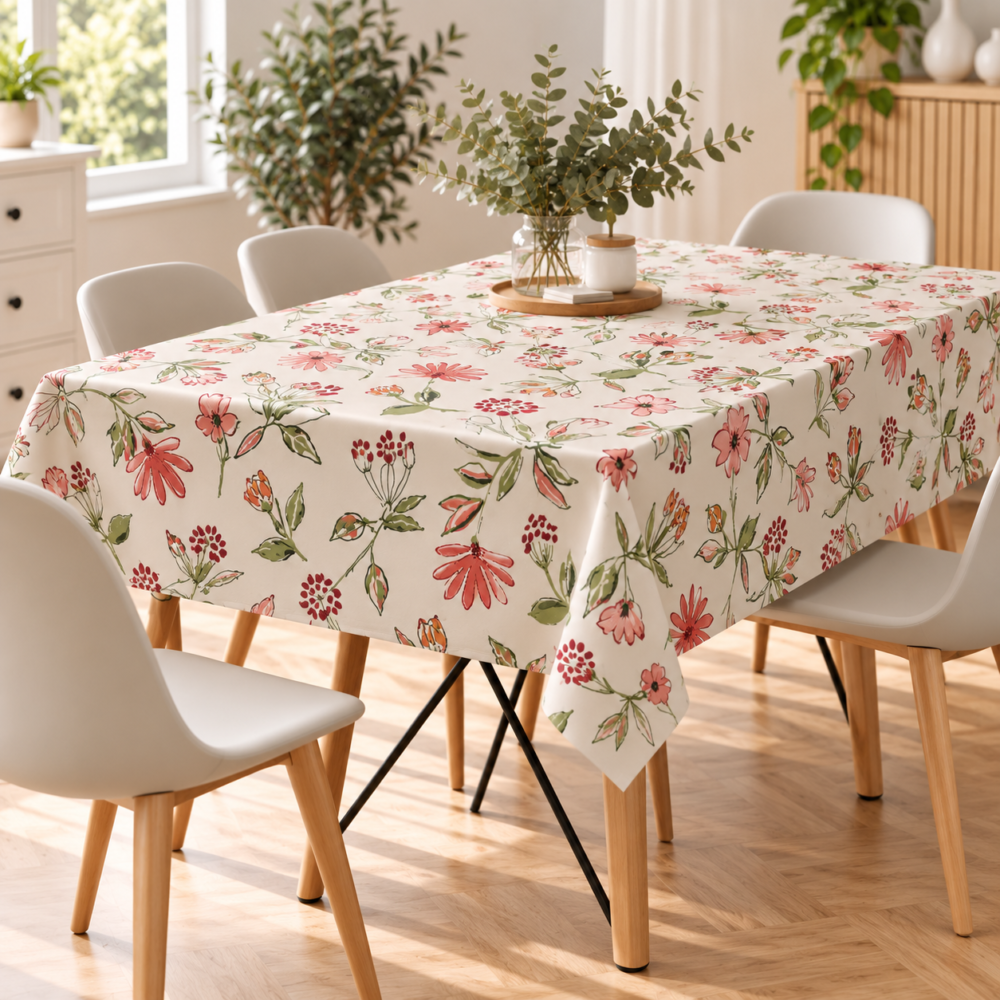 Mantel impermeable - diseño flores rosa