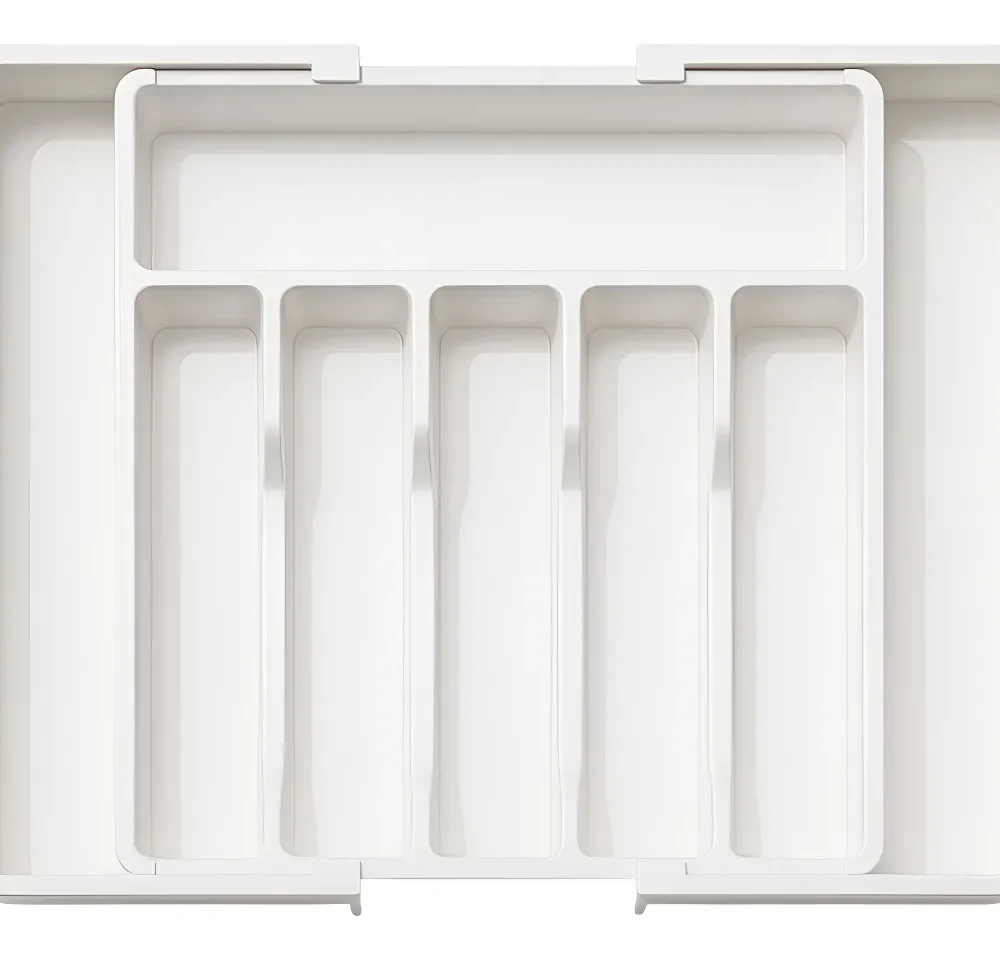 Cubiertero de plástico extensible Blanco