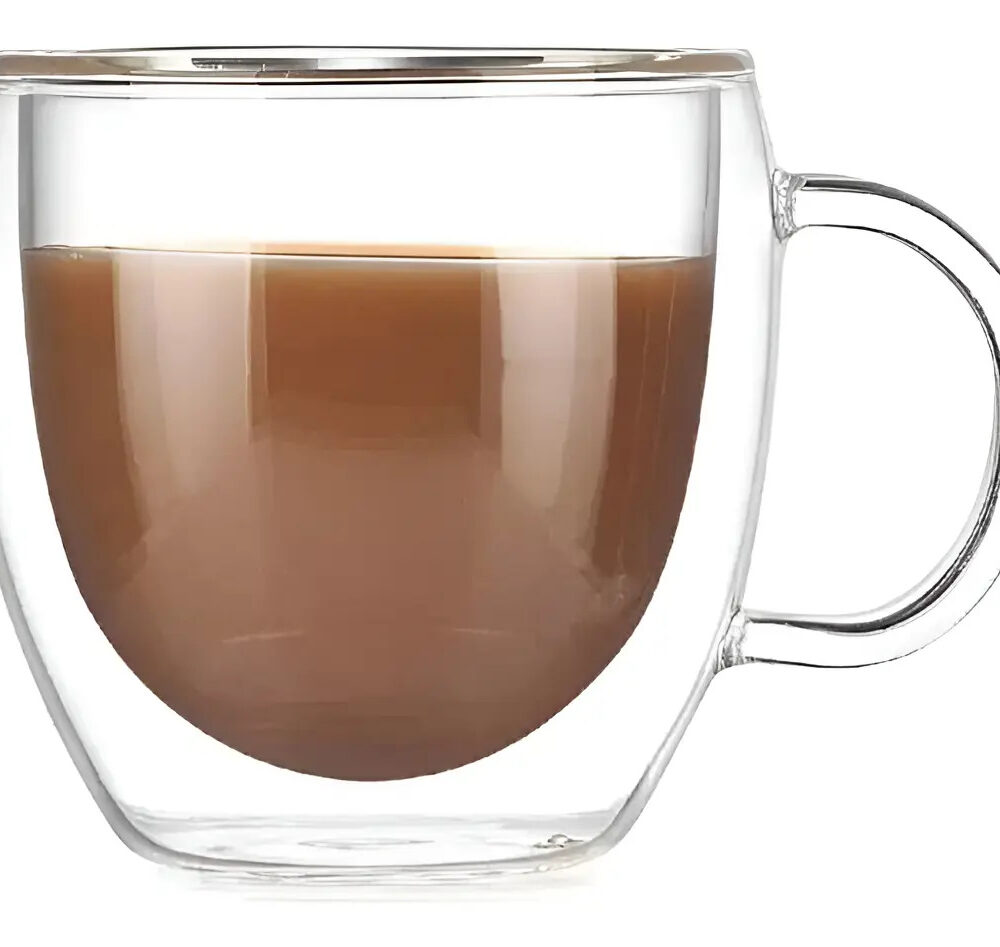 Taza Café Doble vidrio 250ml Capuchino Pocillo