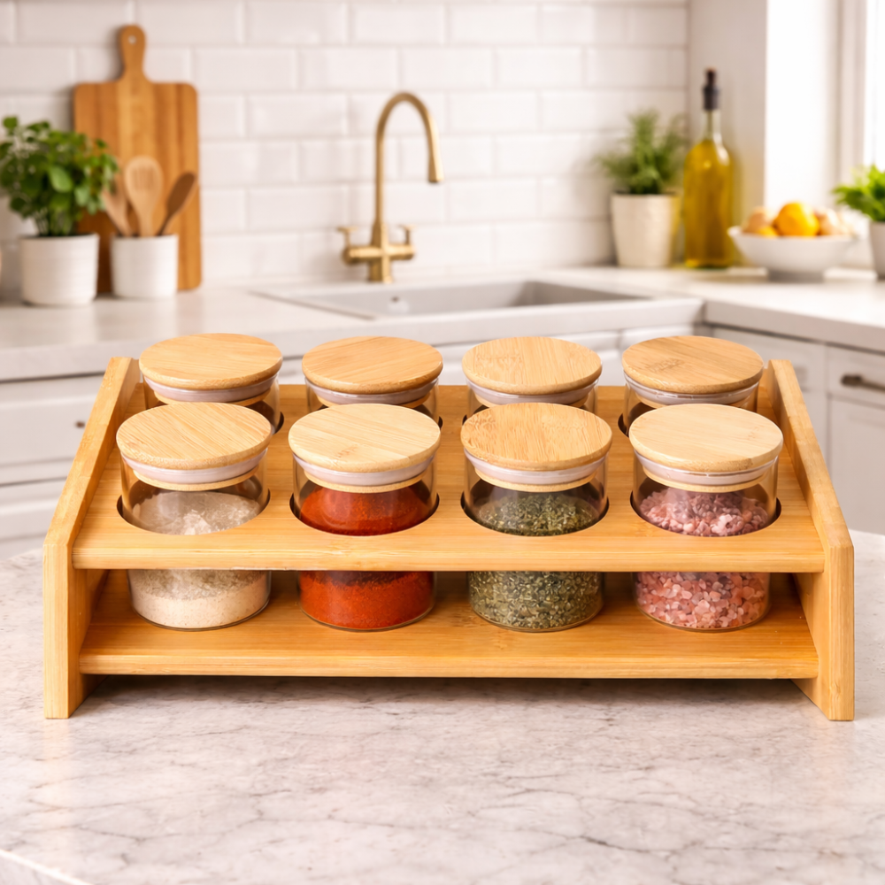 Juego de 8 especieros con base