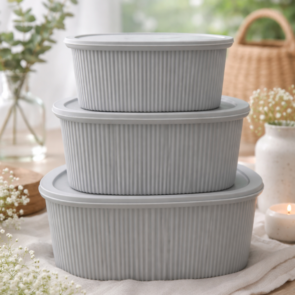 Set x3 contenedores GRIS