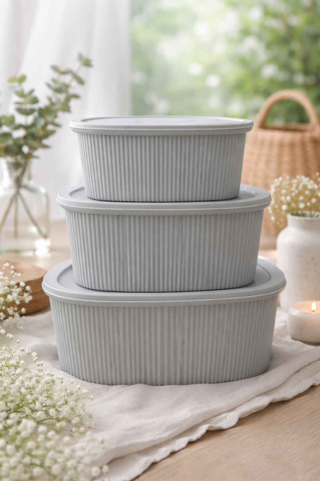 F7DF4947-0835-40F8-B590-DE9051923A0C Set x3 contenedores GRIS - Imagen 1