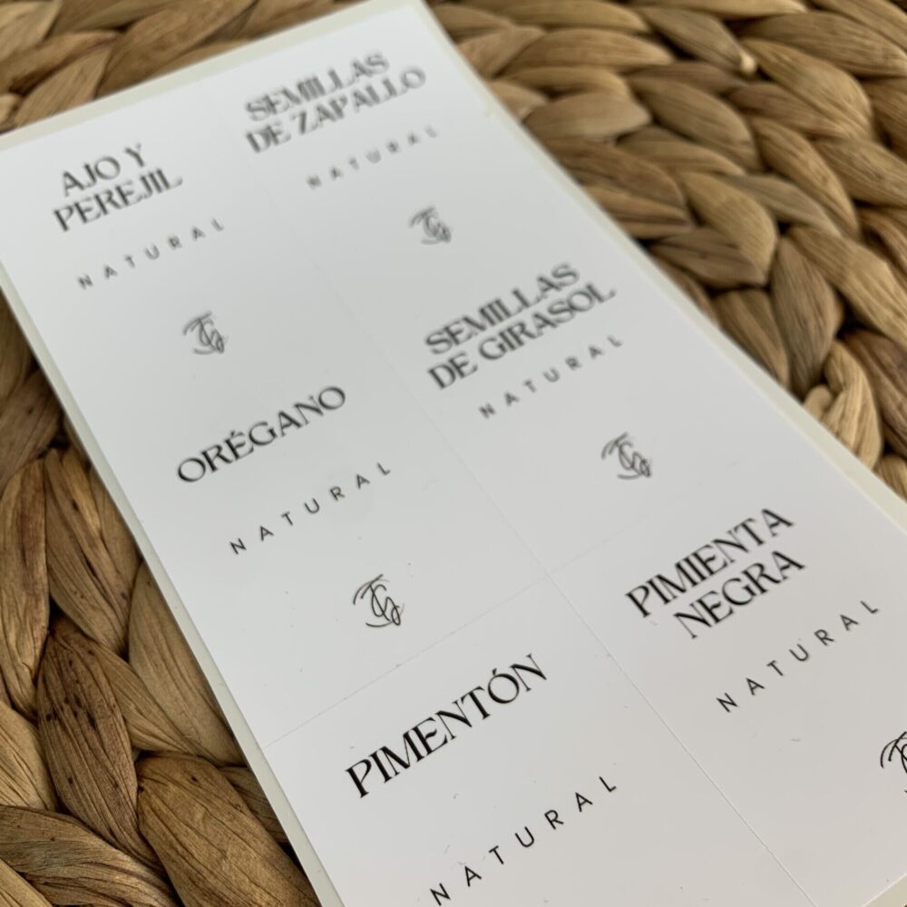 Etiquetas especieros x 6