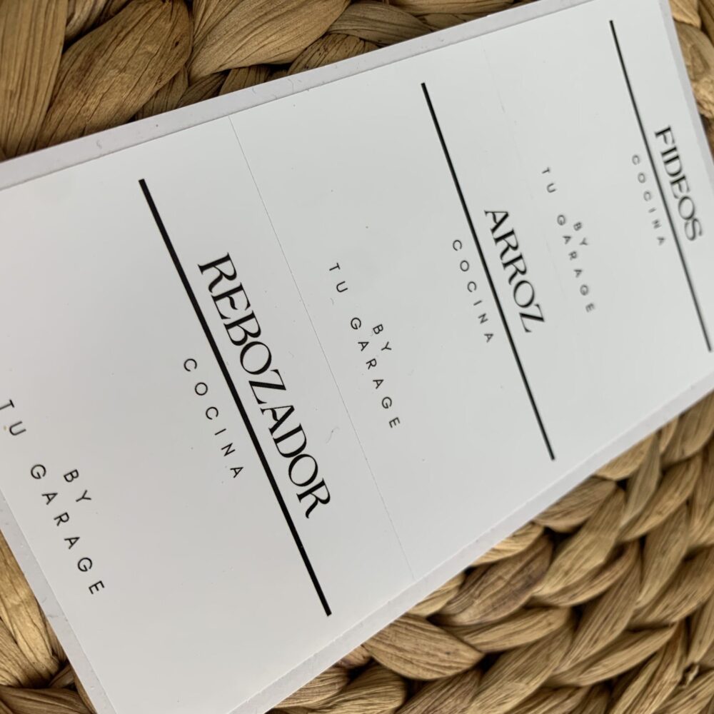 Etiqueta blanca GRANDE x 3