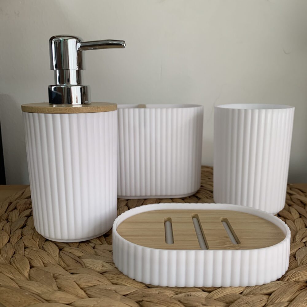Set accesorios para baño BLANCO