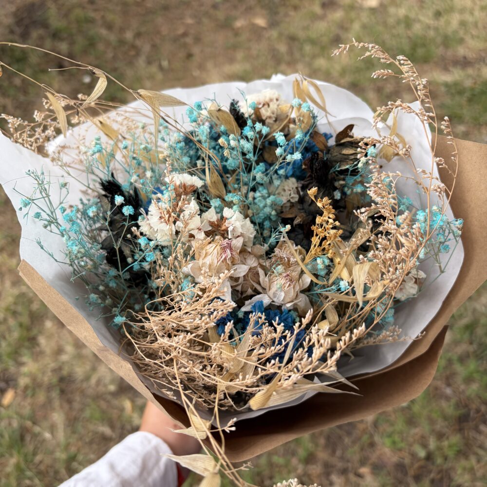 Ramo de flores secas GRANDE - AZUL