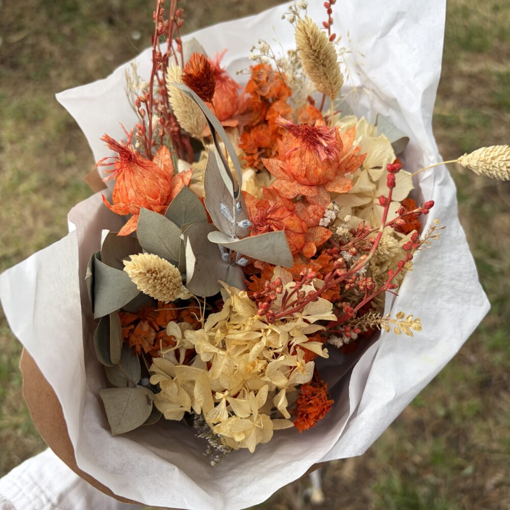 Ramo de flores secas GRANDE - NARANJA