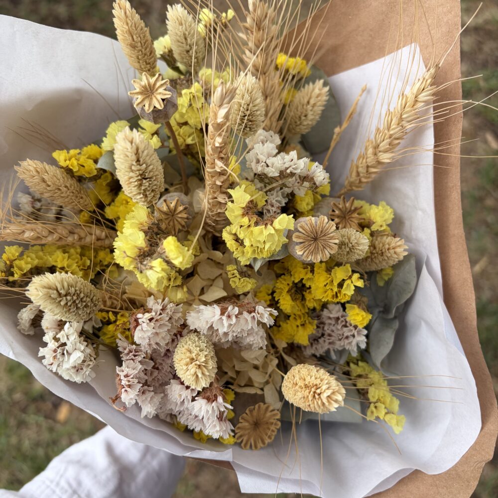 Ramo de flores secas GRANDE - AMARILLO