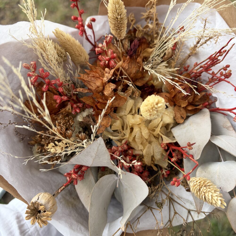 Ramo de flores secas GRANDE - MARRÓN