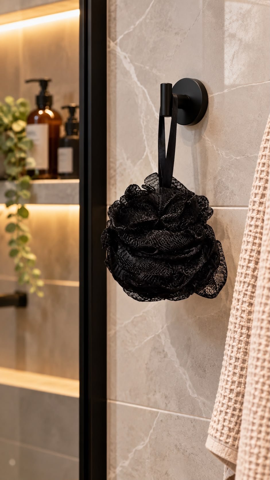 a8f46a4b-d1ed-48d2-ad88-58bbb9485499 Esponja de baño Oslo black - Imagen 1