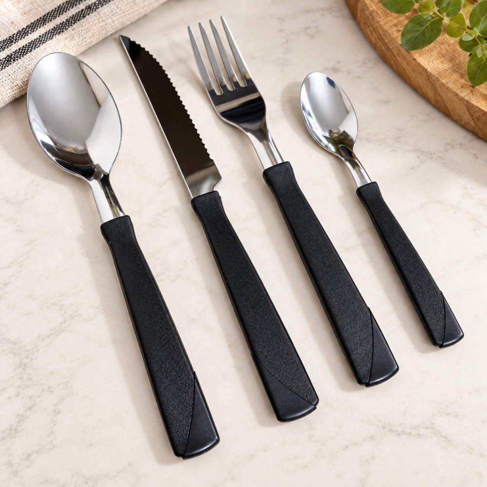 Set de cubiertos 24pz - con contenedor plástico