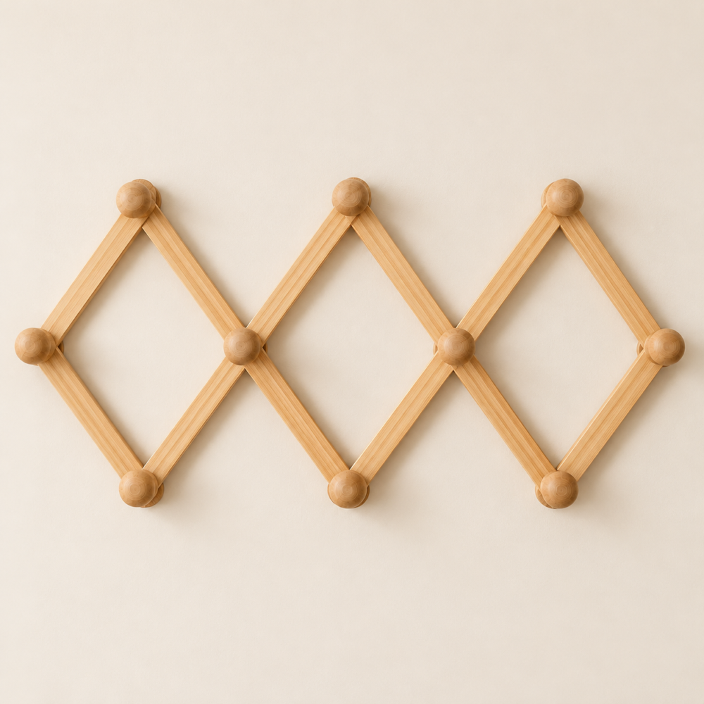 Perchero plegable madera