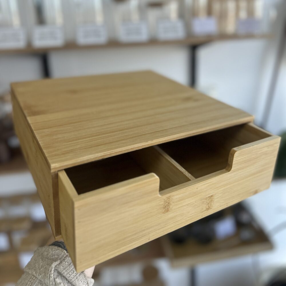 Porta capsulas o cajonera en bambú